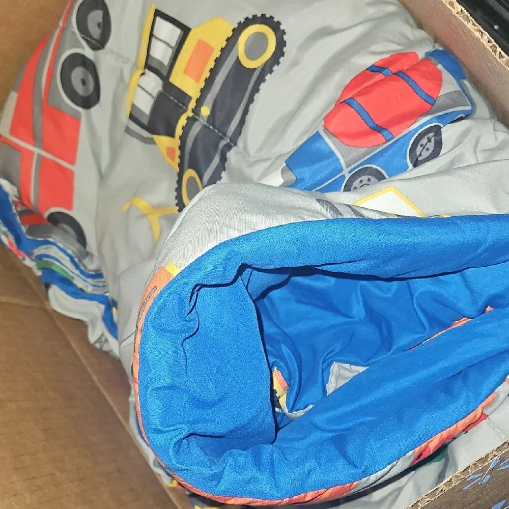 Colorful Construction Vehicle Blanket